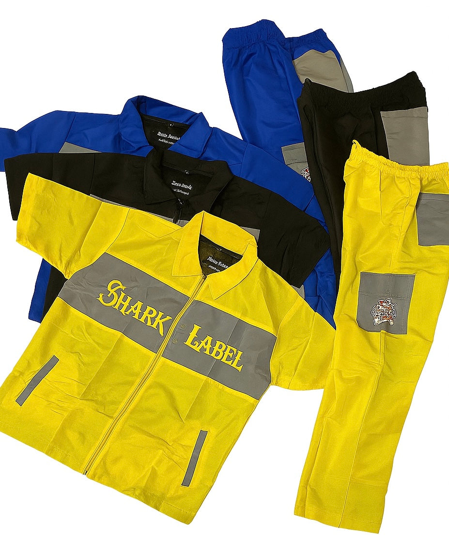 Shark attack windbreaker stacks